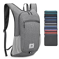 12L Hiking Backpack Ultralight Lightweight Packable Hiking Backpacks Water Resistant Folding Daypack for Travel (Grey)
