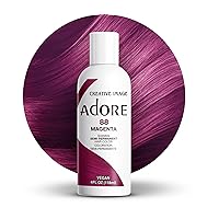 Adore Semi Permanent Hair Color - Vegan and Cruelty-Free Hair Dye - 4 Fl Oz - 088 Magenta (Pack of 1)