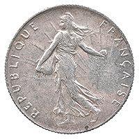 1898-1920 50 Centimes Silver French Coin. With Marianne 