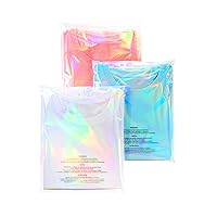 Holographic Resealable Bags For Small Business - These Cellophane Bags Self Adhesive For Convenient Packaging And Poly Bags With Suffocation Warning Offer A Premium Customer Experience - 10x13
