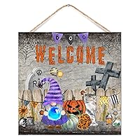 RIP Tombstone Halloween Front Door Sign Front Door Farmhouse Wooden Signs Halloween Witch Retro Wooden Plaque First Home Gifts 12x12in