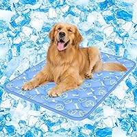 Dog Cooling Mat 2.0,44 * 32 Thicken Cooling Mat for Extra Large Dog, Internal Waterproof& Endothermic Color Changing Arc-Chill Cooling Fiber(QMAX>0.5) for Pet in Summer, Washable, Non-Toxic