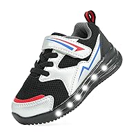 Light Up Shoes for Boys Girls Toddler LED Flashing Sneakers Breathable Sport Walking Shoes for Kids