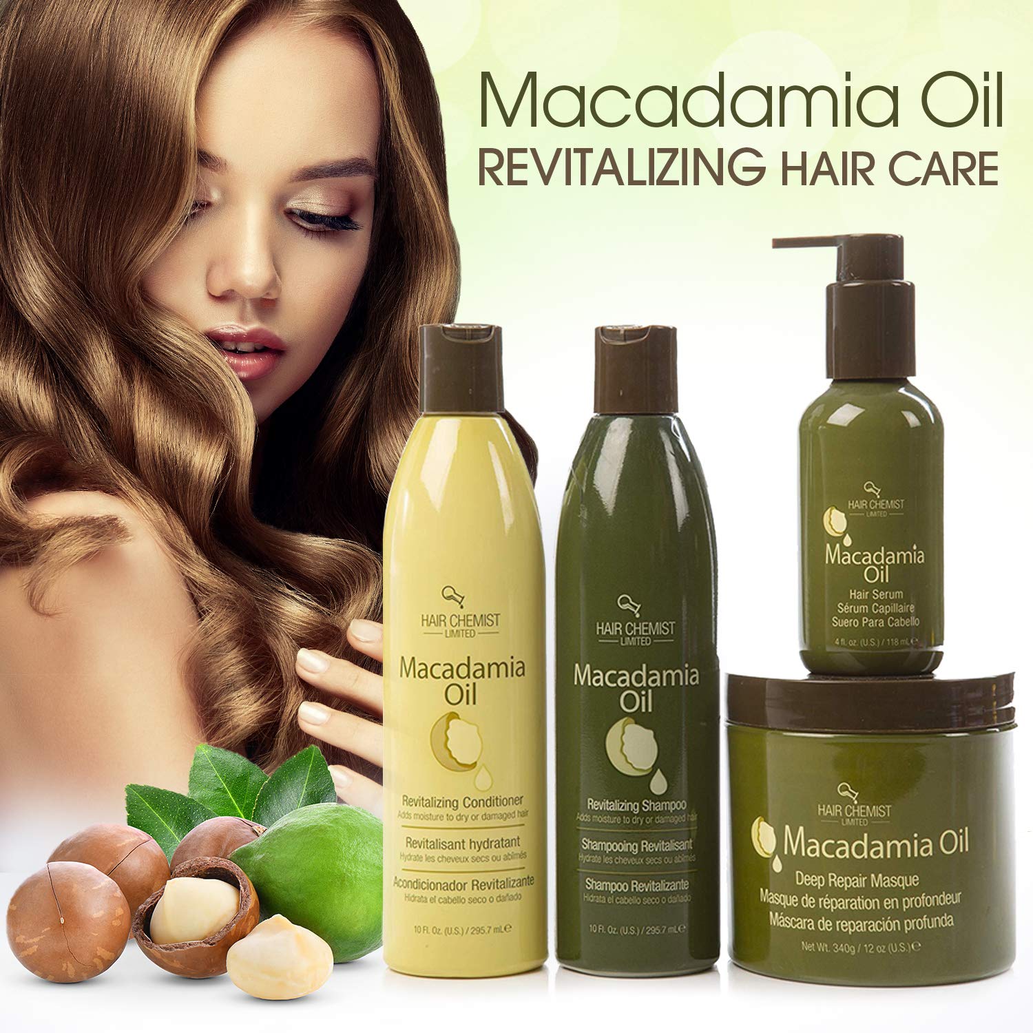 Mua Hair Chemist Macadamia Oil Revitalizing Combo Shampoo 10 ounce and  Conditioner 10 ounce and Deep Repair Masque 8 ounce and Hair Serum 4 ounce  trên Amazon Mỹ chính hãng 2023 | Fado