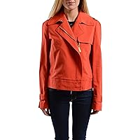 Just Cavalli Women's Orange Full Zip Jacket US S IT 40