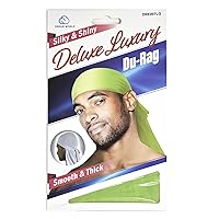 Dream Deluxe Du-Rag Light Green Smooth & Thick, Stretchable, Wrinkle Free, 100% Polyester