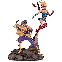 DC Collectibles Bombshells: Batgirl & Supergirl Celebration Statue, Multicolor