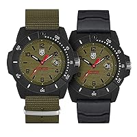Luminox - Mens Watch Navy Seal Magnifying Glass XS.3617.Set: 45mm Green Black Dial Webbing Green Strap Water Resistance: 200 Meters - Mens Watches - Made in Switzerland