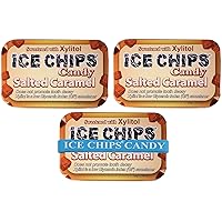 ICE CHIPS Xylitol Candy Tins (Salted Caramel, 3 Pack) - Includes BAND as shown