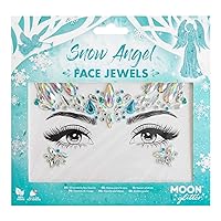 Face Jewels by Moon Glitter - Festival Face Body Gems, Crystal Make up Eye Glitter Stickers, Temporary Tattoo Jewels (Snow Angel)