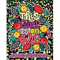 Easy Coloring Book for Adults & Teen Girls - Inspirational Quotes