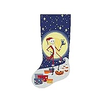 Cross Stitch Stocking Patterns PDF, Nightmare Before Christmas Modern Printable Easy DMC Holiday Stockings, Cute Winter, Stars, Moon, Snow, Simple Design for Beginner DIY, Digital Download