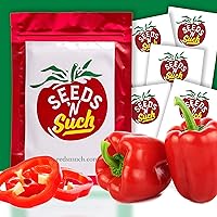 Seeds N Such 430 Hand Selected Pepper Garden Seeds | Includes 5 Individually Packaged Seeds California Wonder, Sweet Banana, Jalapeno, Congo Black & Yolo Wonder | Untreated & Non-GMO