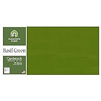 Basil Green Cardstock - 12 x 24 inch - 65Lb Cover - 25 Sheets - Clear Path Paper