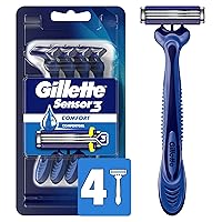 Gillette Sensor3 Smooth Shave Disposable Razor, 4 Count