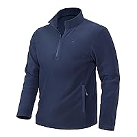 Pioneer Camp Mens Quarter Zip Pullover Fleece Sweater with Zipper Pocket Long Sleeve Sweatshirt Lightweight Thermal Jacket