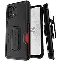 Ghostek IRON ARMOR Samsung Galaxy A32 5G Case with Belt Clip, Card Holder and Kickstand Heavy Duty Protection Rugged Protective Phone Covers Designed for 2021 Samsung A 32 (6.5in) (Smooth Matte Black)