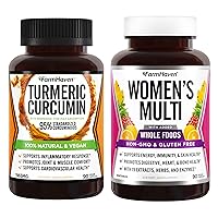 Bundle - Multivitamin for Women and Turmeric Curcumin with BioPerine Black Pepper