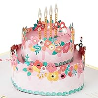 Hallmark Signature Paper Wonder Pop Up Birthday Card for Women (Floral Birthday Cake)