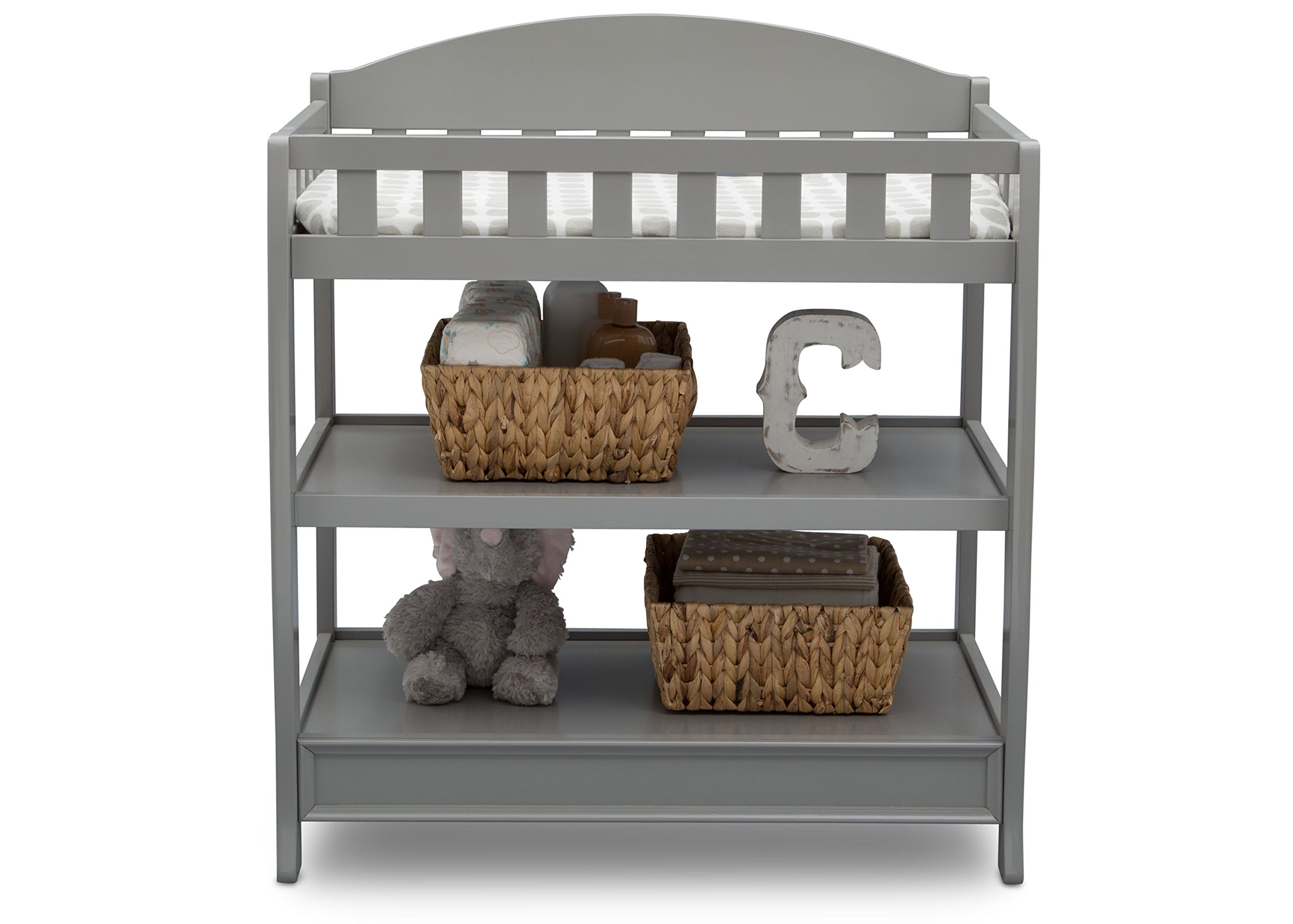 Delta Children Infant Changing Table with Pad, Grey