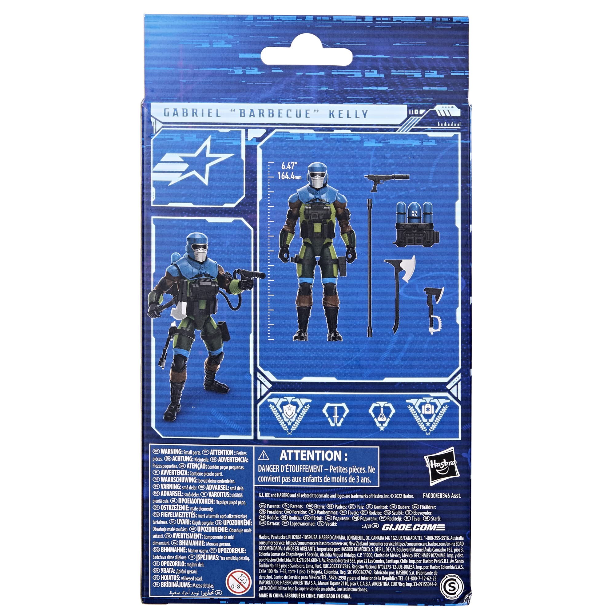 G.I. Joe Classified Series Mad Marauders Gabriel “Barbecue” Kelly Action Figure 58 Collectible Premium Toy 6-Inch-Scale Custom Package Art
