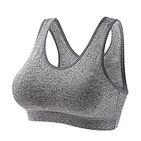 Women's Cozy Wireless Bra,Full-Coverage Pullover Bra,Seamless T-Shirt Bra,Medium Support Workout Exercise Sport Bra