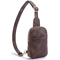 Telena Small Sling Bag for Women Leather Crossbody Fanny Packs Chest Bag for Women