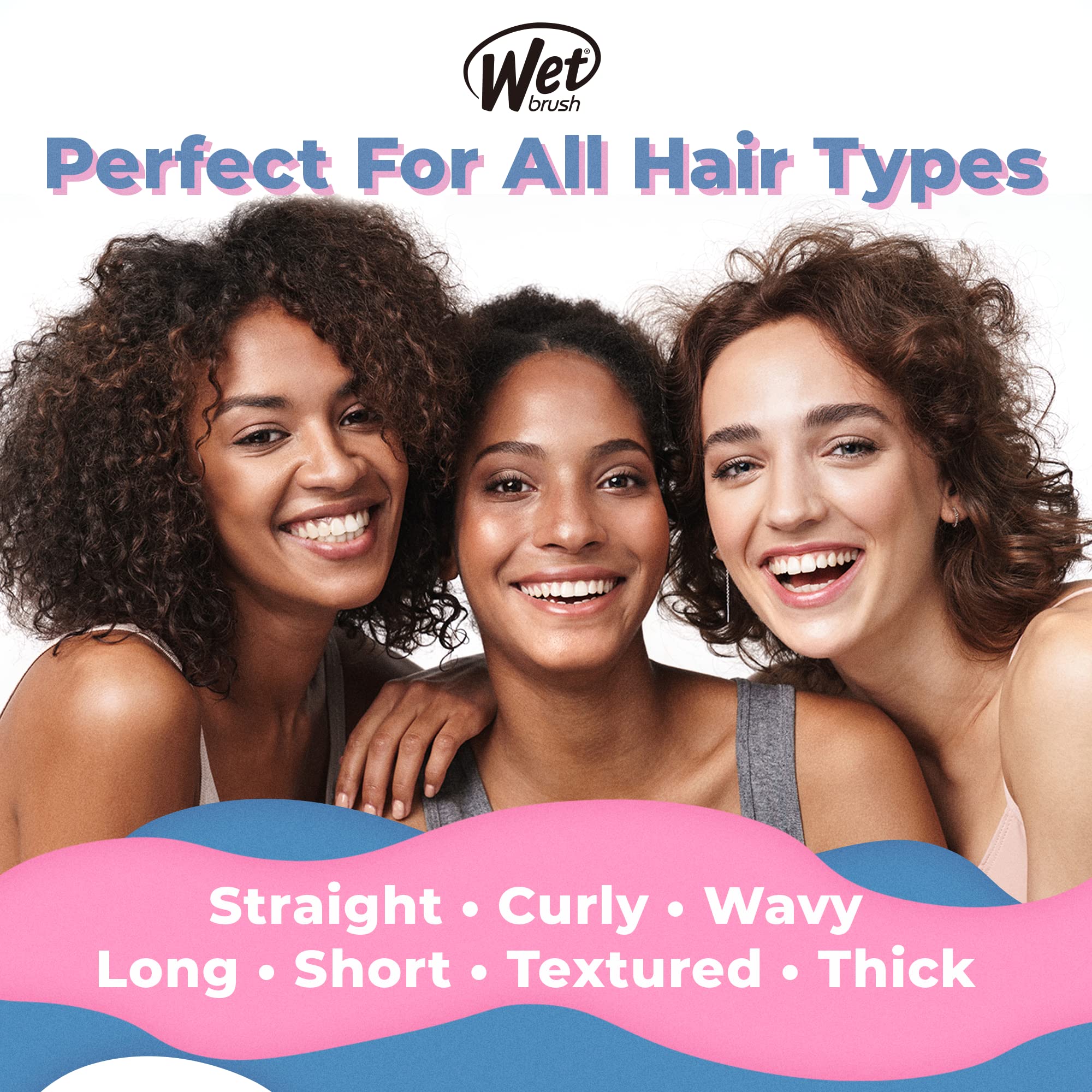 Wet Brush Original Detangler Brush - Bridal Squad - All Hair Types - Ultra-Soft IntelliFlex Bristles Glide Through Tangles with Ease - Pain-Free Comb for Men, Women, Boys & Girls
