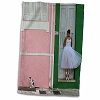 3dRose Ballerina Dancing in The Historical District Pelourinho - Towels (twl-216060-1)