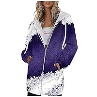 Zip Up Hoodies for Women Trendy Y2k Drawstring Jacket Coat Drawstring Hooded Sweatshirts Oversized Casual Long Sleeve