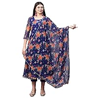Indian Kurti for Womens With Pant & Dupatta | Rayon Printed Long Kurta Partywear Kurtis For Women Tunic Tops