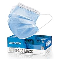 Disposable Face Masks 50 Count | Breathable 3-Ply Layers | Made from Non-Woven Fabric | Comfortable Earloops | Daily Use & Personal Care | Easy to Use & Disposable | For Kids (Blue)