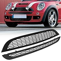Compatible with Mini 2002-05 Cooper R50 R52 R53 JCW Style 2 PCS Honeycomb Mesh Grill Grille, WDMA80174-GNT56215502