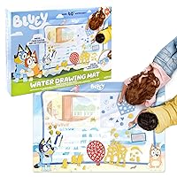 Official Bluey Water Drawing Mat, 39 x 27 Inches Extra Large Water Drawing Mat, Toddler Learning Toys, Fun Bluey Toys, Mess Free Painting Coloring Mat, Kids Toys, Bluey Playset, Toddler Sensory Toy