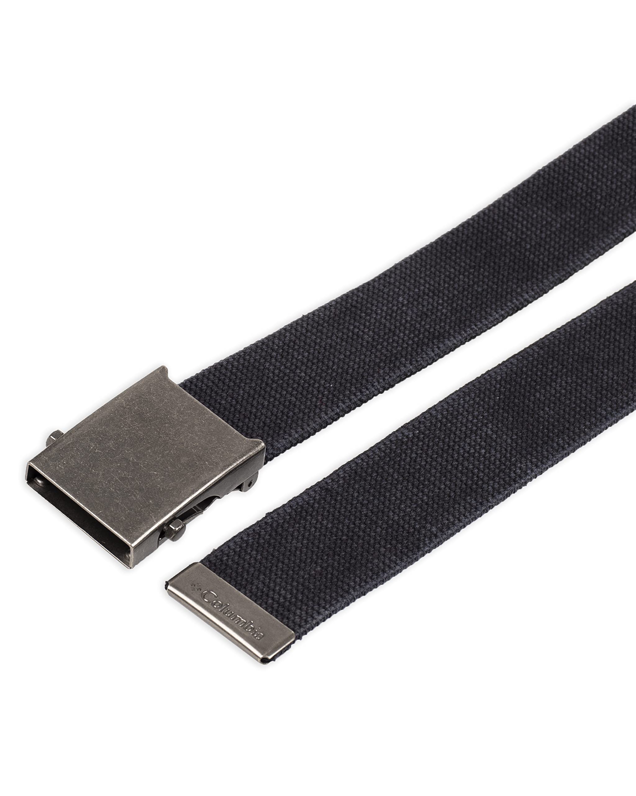 Columbia Unisex-Adult Military Web Belt-Adjustable One Size Cotton Strap and Metal Plaque Buckle