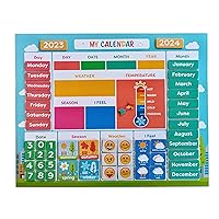 My First Daily Magnetic Calendar | Weather Station for Kids | Moods and Emotions | Preschool Learning Toys | Classroom Calendar Set |Usable on Wall or Fridge