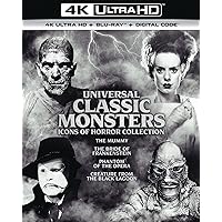 Universal Classic Monsters: Icons of Horror Collection (The Mummy / The Bride of Frankenstein / Phantom of the Opera / Creature from the Black Lagoon) [4K UHD]