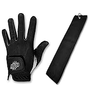 CaddyDaddy Claw Golf Glove for Men with Microfiber Tri-Fold Towel