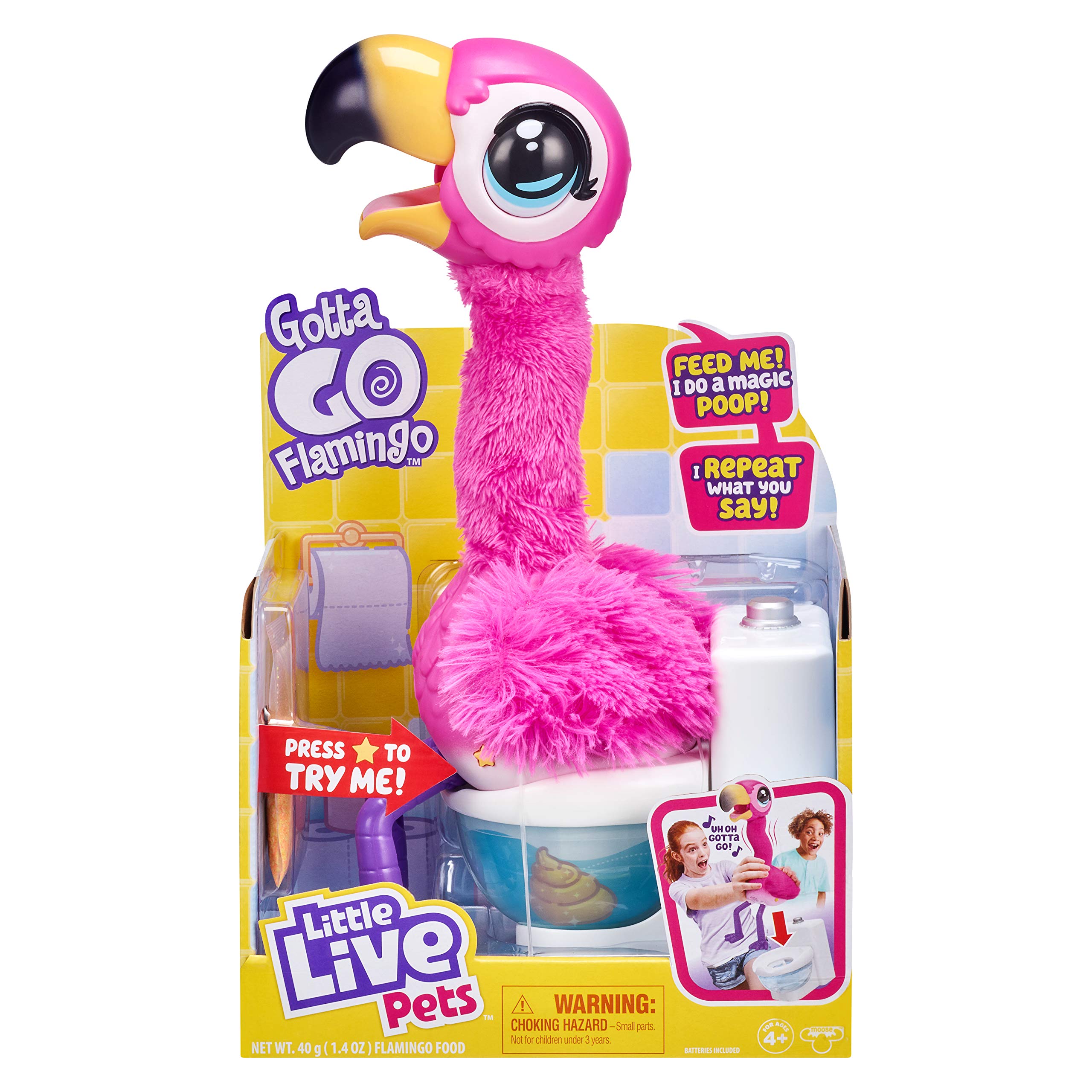 Gotta Go Flamingo Little Live Sherbet Interactive Electronic Plush Doll Toy NEW 