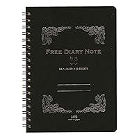 Life Notebook Free Diary B6 Black D1530
