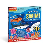 Mudpuppy Let’s Take A Swim – Magnetic Racing Game with Travel Friendly Tri-Fold Board for Children Ages 4-10, 2-6 Players