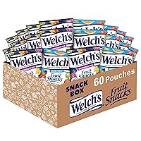 Welch's Fruit Snacks, Mixed Fruit & Superfruit Bulk Variety Pack, Perfect Easter Basket Stuffers, Gluten Free, 0.8 oz Individual Single Serve Bags (Pack of 60)