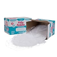 Fairfield Poly-Fil Poly-Pellets, Premium Polyester Weighted Stuffing Beads, Stuffing for Stuffed Animals, Toys, Bean Bags, Weighted Blankets, and More, 10-Pound Box, White