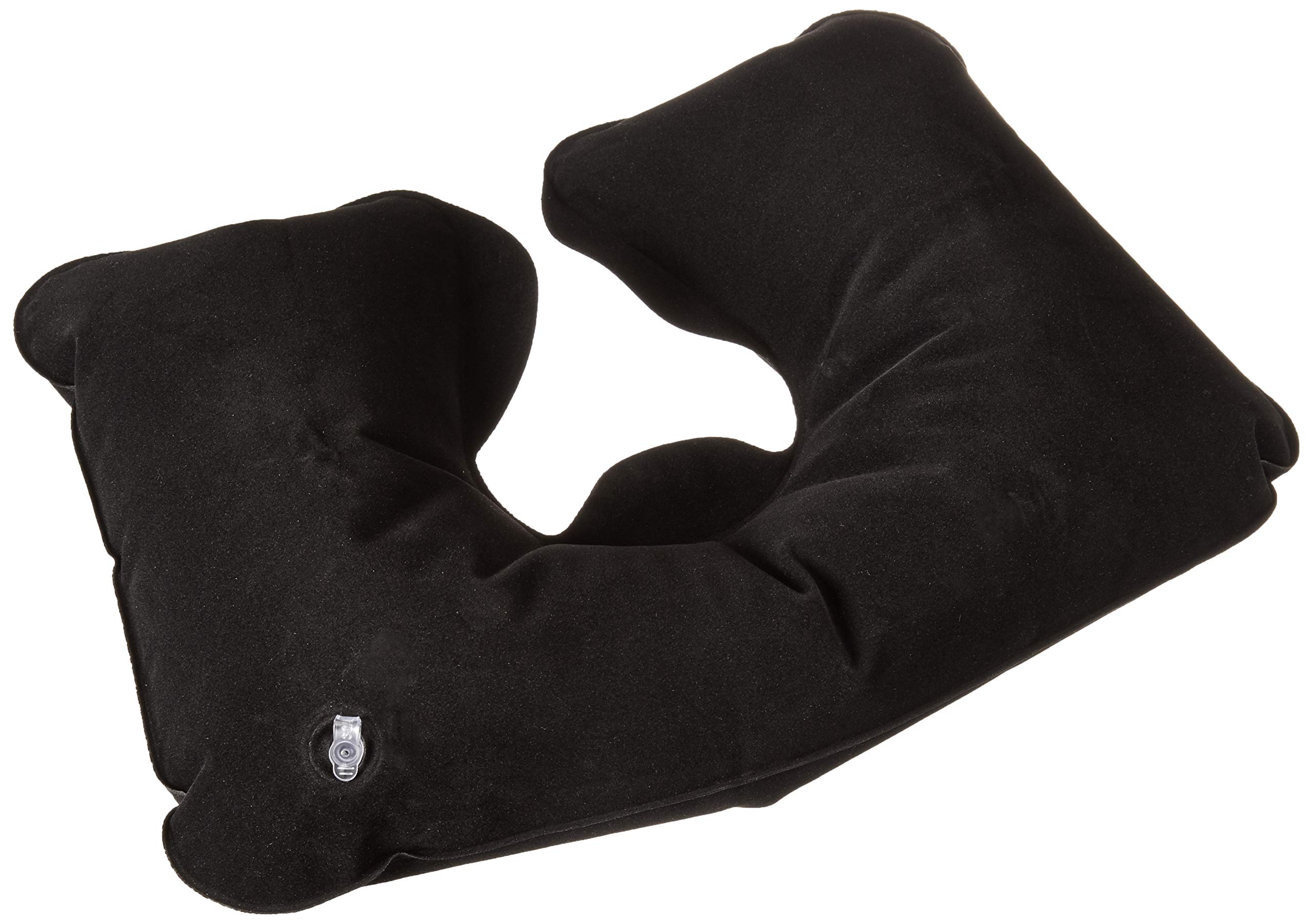 Lewis N. Clark Original Neckrest Inflatable Pillow, Waterproof Neck Pillow for Neck Support at the Beach, Pool + Airport Travel with Fully Adjustable Firmness and Included Carrying Pouch, Black