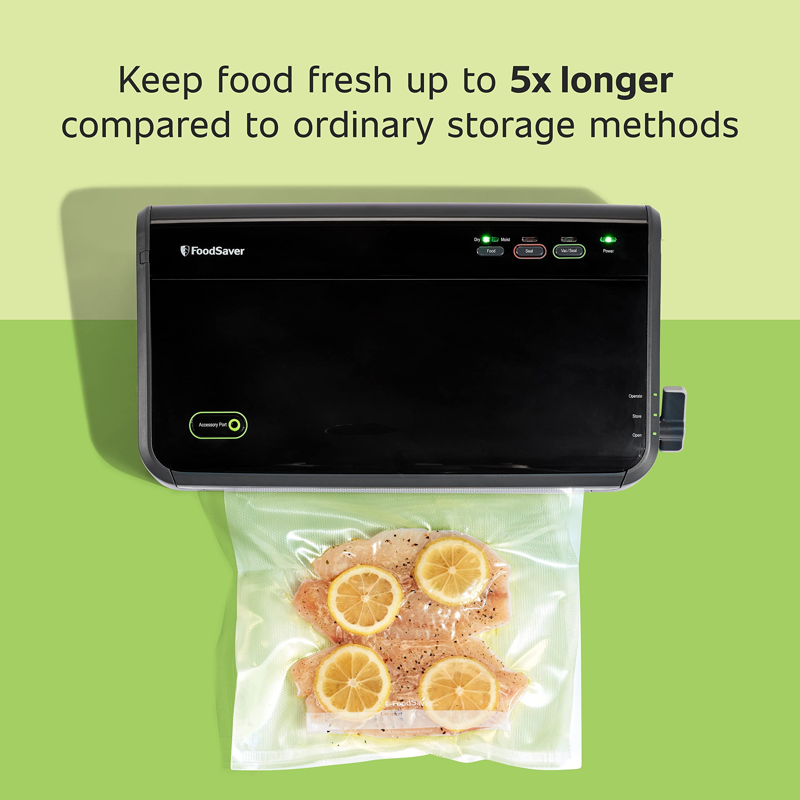 FoodSaver Vacuum Sealer Machine with Automatic Bag Detection, Sealer Bags and Roll, and Handheld Vacuum Sealer for Airtight Food Storage and Sous Vide, Black