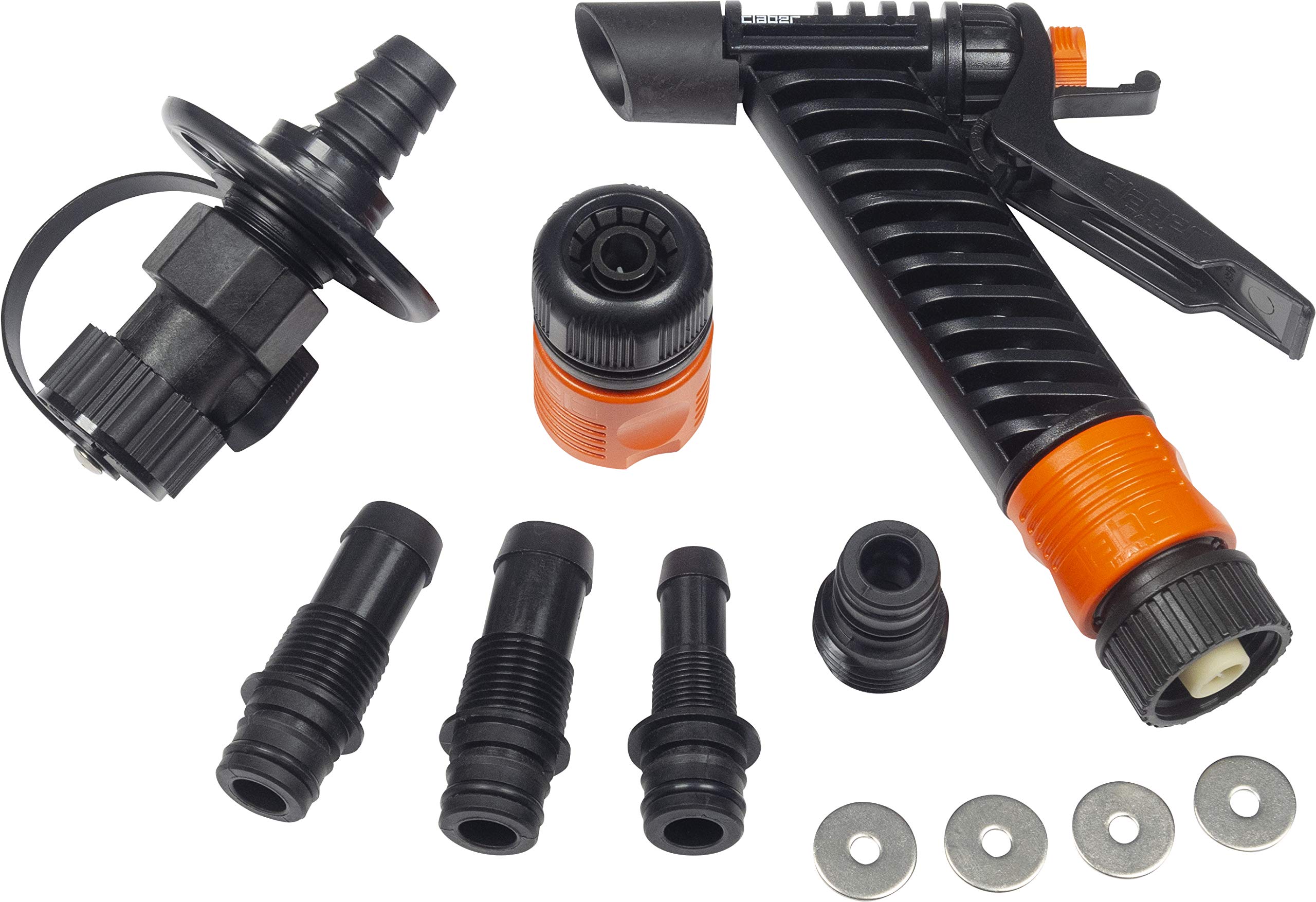 Seachoice Wash Down System Pump Kit, w/ Hose, Bulk Head Fitting, Inlet Strainer, Spray Nozzle, 2-Way Panel Switches