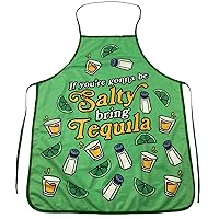 Crazy Dog T-Shirts If You're Gonna Be Salty Bring Tequila Apron Funny Drinking Margarita Kitchen Smock