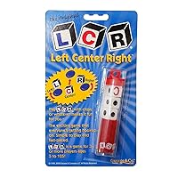 LCR - Left Center Right Dice Game - Random Color, 3 Players