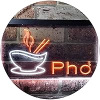 ADVPRO Pho Vietnamese Noodles Restaurant Dual Color LED Neon Sign White & Orange 16