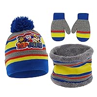 Nickelodeon Boys Toddler Winter Hat, Scarf & Mittens Set 2-4 Or Paw Patrol Marshall Hat, Scarves & Kids Gloves Sets 4-7